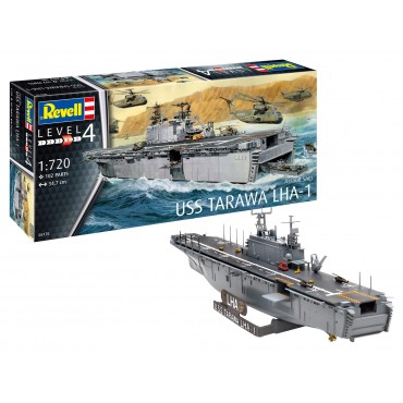 KIT PARA MONTAR REVELL ASSAULT SHIP USS TARAWA LHA-1 1/720 102 PEÇAS REV 05170